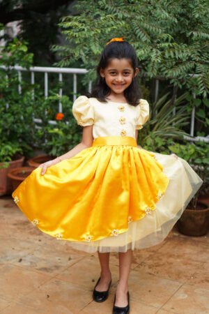 Light-Peaches-yellow-with-Mango-yellow-Party-dress_2