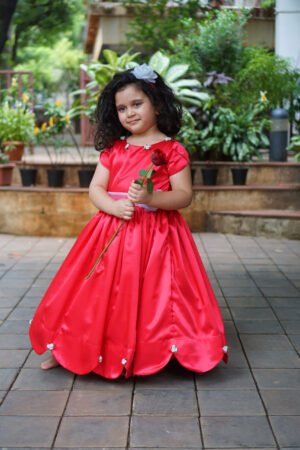 Red-Satin-3-4th-length(till-the-calf)-Party-dress_4
